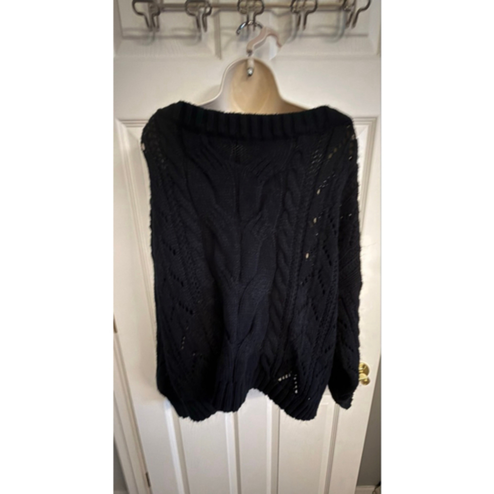 Oversized, Off Shoulder Black Sweater Size M